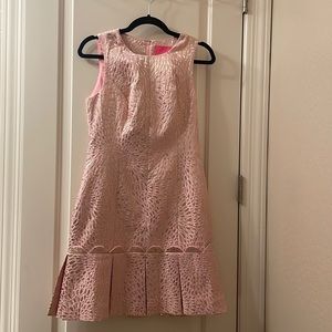 Pink Jacquard Dress